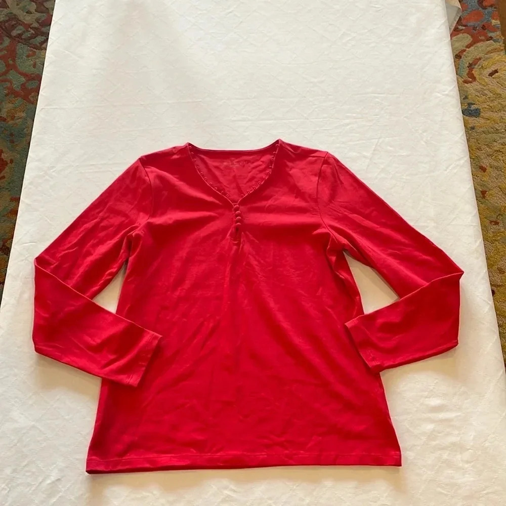 E.L.I Pima cotton long‎ sleeve shirt top medium worn once excellent condition